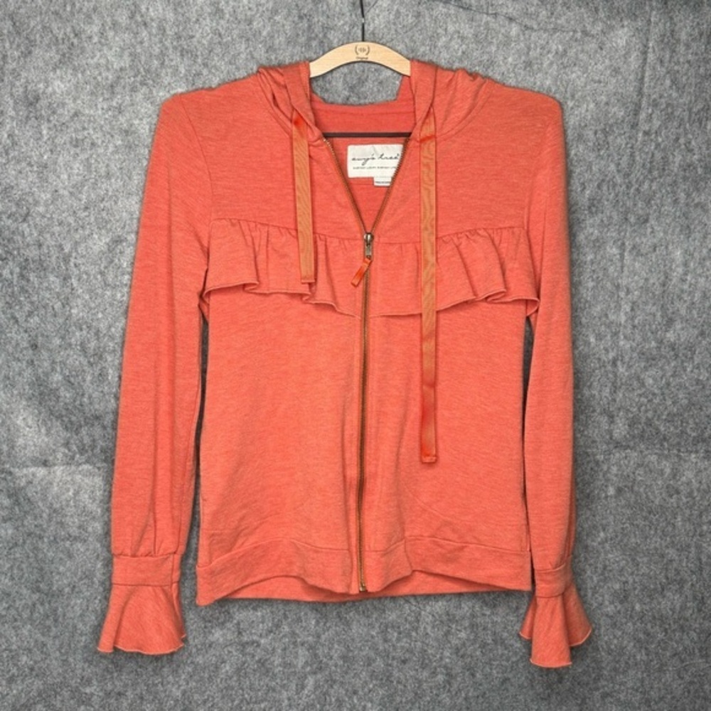 Envy’s Tree Women’s Orange Zip-Up Hooded Jacket-‎ Sz M